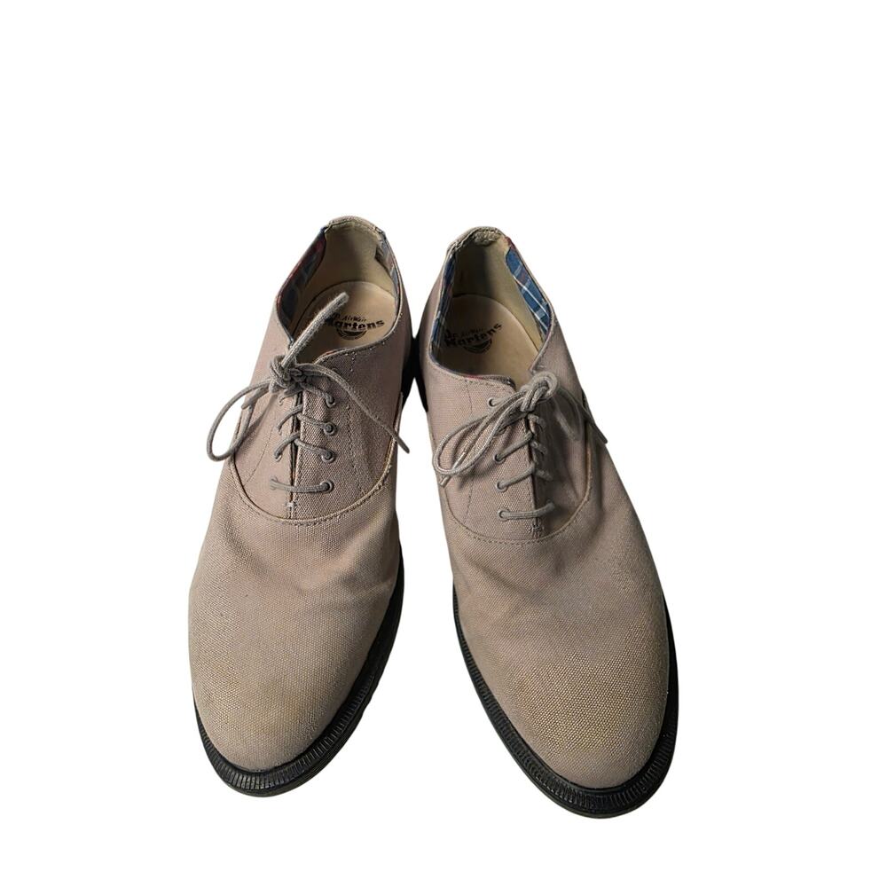 Dr Martens Delray Canvas Oxfords Mens 11 Beige Minimalist Casual Normcore Work